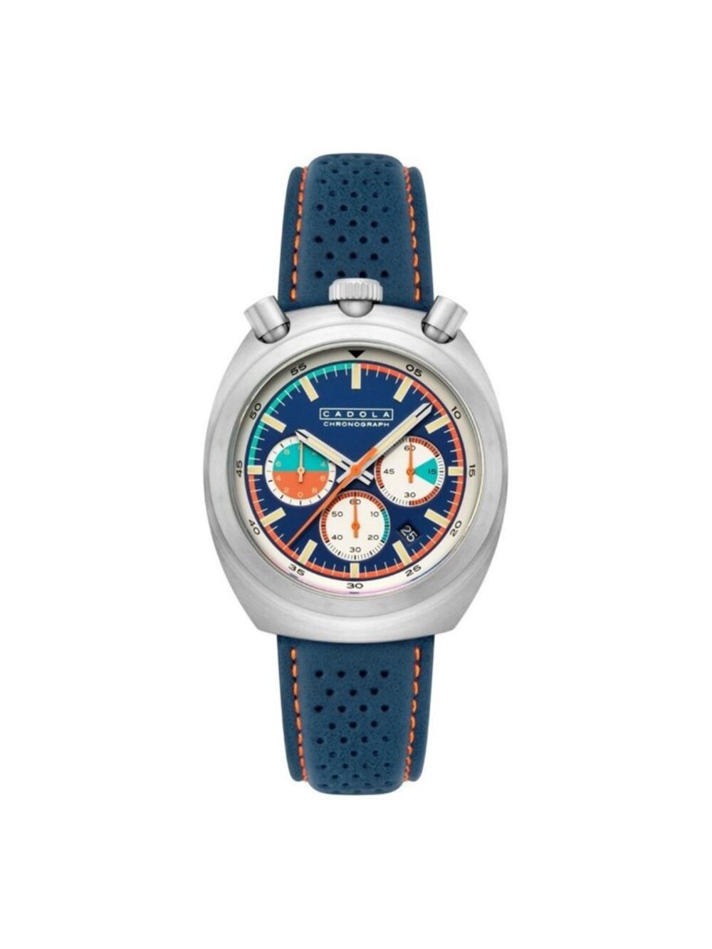 NWT Cadola Testa Di Toro Chronograph Quartz Blue Dial Men's Watch